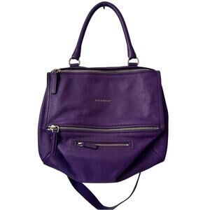 Givenchy Pandora Bag Purple Leather Medium Shoulder Bag Crossbody